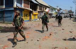  
Army jawans during a gun battle between security forces and militants in Shopian, of South Kashmir on Sunday