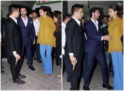 Deepika Padukone Ranbir Kapoor Karan Johar at event