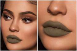 kylie jenner green lipstick trolled