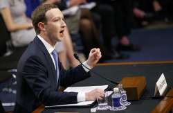 Mark Zuckerberg?testifies before a joint hearing of the Commerce and Judiciary Committees on Capitol Hill in Washington, Tuesday, April 10, 2018.