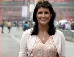 Nikki Haley in New Delhi