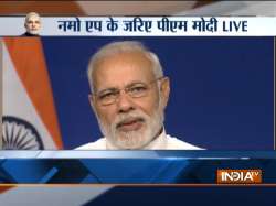 PM Modi interacting  beneficiaries of Digital India