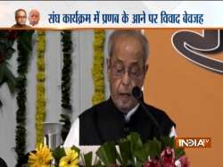 Pranab Mukherjee at RSS event Live