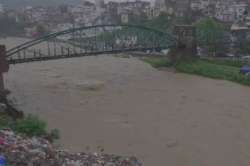 Darhali river in J&K' Rajouri overflows due to heavy rainfall