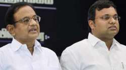 P Chidambaram and his son P Chidambaram and his son