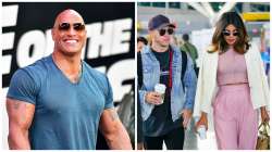 Dwayne Johnson, Nick Jonas and Priyanka Chopra