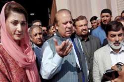 Nawaz Sharif and his daughter Maryam Nawaz