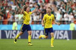 Sweden football players Albin Ekdal and Gustav Svensson.