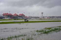 Submerged area near Cochin International Airport after monsoon rainfall, in Kochi on Wednesday, Aug 15, 2018. The Cochin International Airport at Nedumbassery reportedly suspended operations till Saturday due to rains and floods.