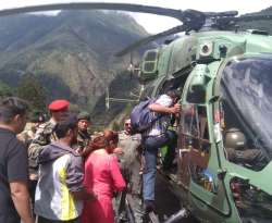 The evacuation exercise was carried out jointly by the Trishakti Corps of the Army and the Indian Air Force.