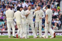 India vs England, Cricket Score Live Updates, 5th Test, Day 2: Anderson celebrates with his teammates.