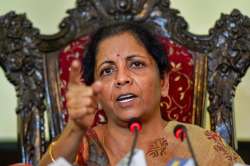 Defence Minister Nirmala Sitharaman addresses a press conference at Officers Training Academy (OTA), in Chennai, Saturday.