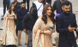 Anushka Sharma spotted with husband Virat Kohli post an ad shoot; couple looks elegant in ethnic (Pics Inside) 