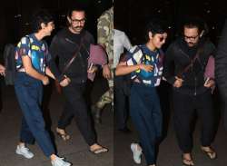 Kiran Rao slips at airport while walking hand-in-hand with Aamir Khan