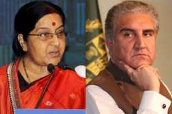 EAM Sushma Swaraj and her Pak counterpart Shah Mehmood Qureshi.