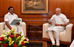 TN CM E Palaniswami during meeting with Prime Minister Narendra Modi in New Delhi.