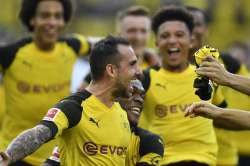 Dortmund substitute Paco Alcacer completed a hattrick with the last kick of the game for a 4-3 win o