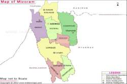 Map of Mizoram