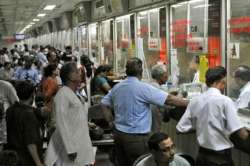 Long queues at railway station