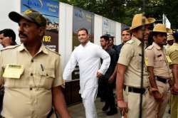 Congress President Rahul Gandhi in Bengaluru on Saturday.