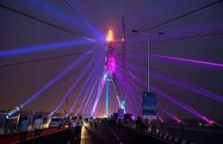 Delhi Signature Bridge BJP AAP