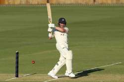 Marcus Harris bats during the Sheffield Shield match