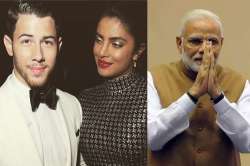 Nick Jonas, Priyanka Chopra and PM Narendra Modi