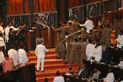 sri parliament brawl