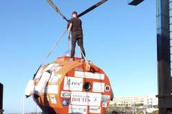 Frenchman trying to cross Atlantic in barrel capsule