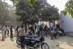  
A mob pelts brickbats during a protest over the alleged illegal slaughter of cattle, in Bulandshahr on Monday, December 03, 2018