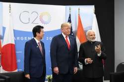 ?The first meeting between Prime Minister Narendra Modi, US President Donald Trump and Japanese Prime Minister Shinzo Abe was held on Friday on the sidelines of the G-20 summit in Buenos Aires in Argentina.?
?