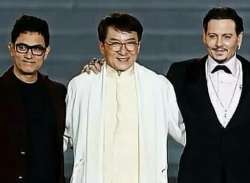 Aamir Khan shares stage with Jackie Chan and Johnny Depp at Film Festival