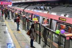 A view of Ashram Station, the smallest station of the network, after the inauguration of Lajpat Nagar – Mayur Vihar Pocket 1 Metro section of Delhi Metro’s Pink Line, in New Delhi