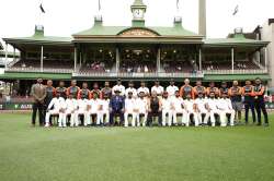 Indian team poses for a photo shoot during Day 5 of the Sydney Test.