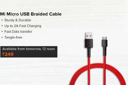 Xiaomi Mi Micro USB Braided Cable with 2A fast charging launched in India