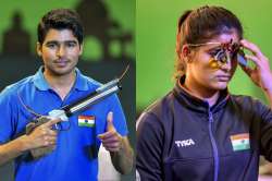 Saurabh Chaudhary, Manu Bhaker win gold in 10m Air Pistol mixed team event