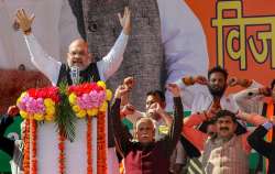 Bharatiya Janata Party National President Amit Shah addresses during 'Panna Pramukh Sammelan', in Jammu