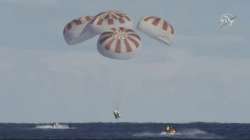 SpaceX Crew Dragon capsule completes historic unmanned flight test with ocean splashdown