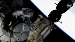 Spacewalking astronauts swap out space station’s batteries