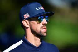 Olympic great Michael Phelps watches Delhi Capitals vs Chennai Super Kings clash at Kotla