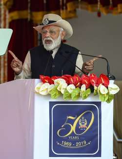 Prime Minister Narendra Modi addresses the CISF's 50th Raising Day, in Ghaziabad
 