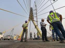 Metal wire breaks off from Delhi's Signature Bridge, pierces through biker's chest