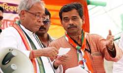 Former President Pranab Mukherjee and his son Abhijit Mukherjee