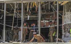 Sri Lankan police investigating blast site