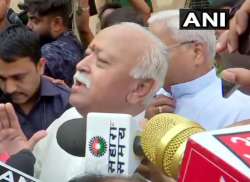 RSS chief Mohan Bhagwat after casting vote in Nagpur