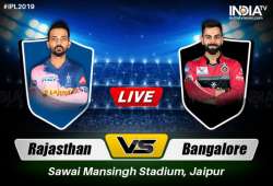 Live Match, Rajasthan Royals vs Royal Challengers Bangalore, Live Cricket Streaming: RR vs RCB, IPL 