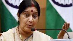 Sushma Swaraj arrived here in the Kyrgyz capital on Tuesday to attend the Foreign Ministers meeting.