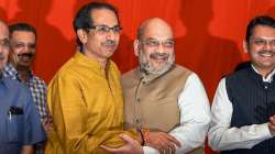 BJP President Amit Shah wih Shiv Sena chief Uddhav Thackeray