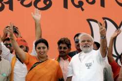 Prime Minister Narendra Modi with MP from Amethi Smriti Irani