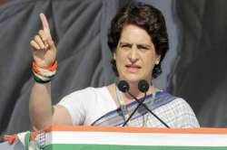 Priyanka Gandhi addressing a rally in Gandhi Nagar (Gujarat) during Lok Sabha election 2019 campaign